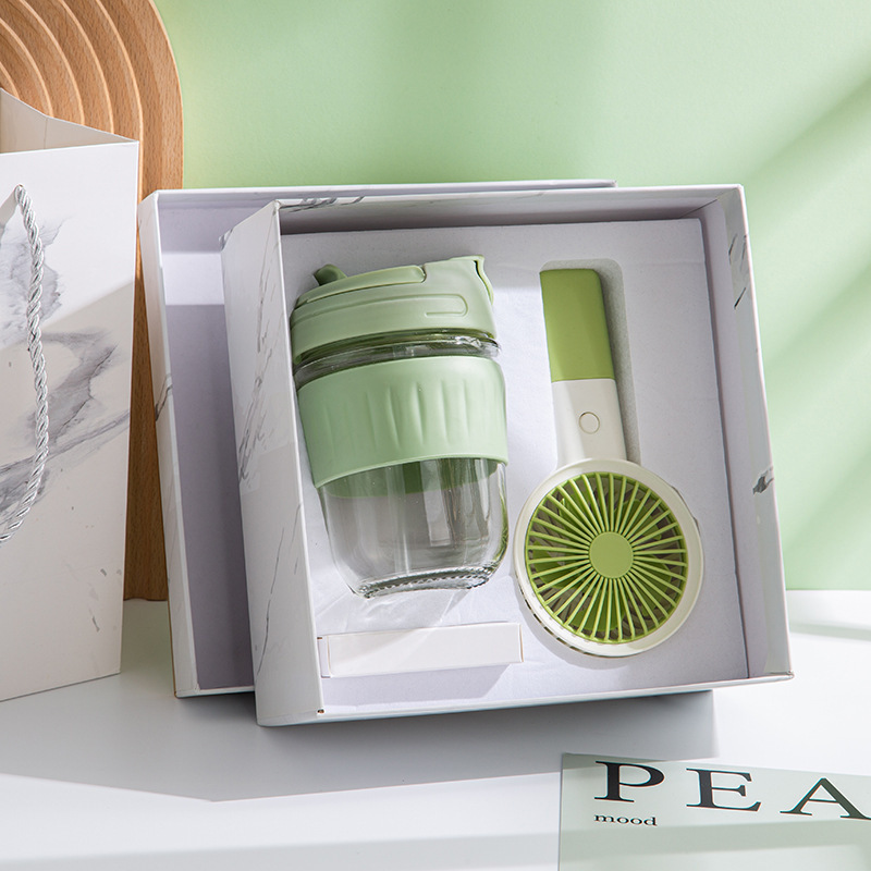 Gifts hand fan cup gift set customizable logo printing