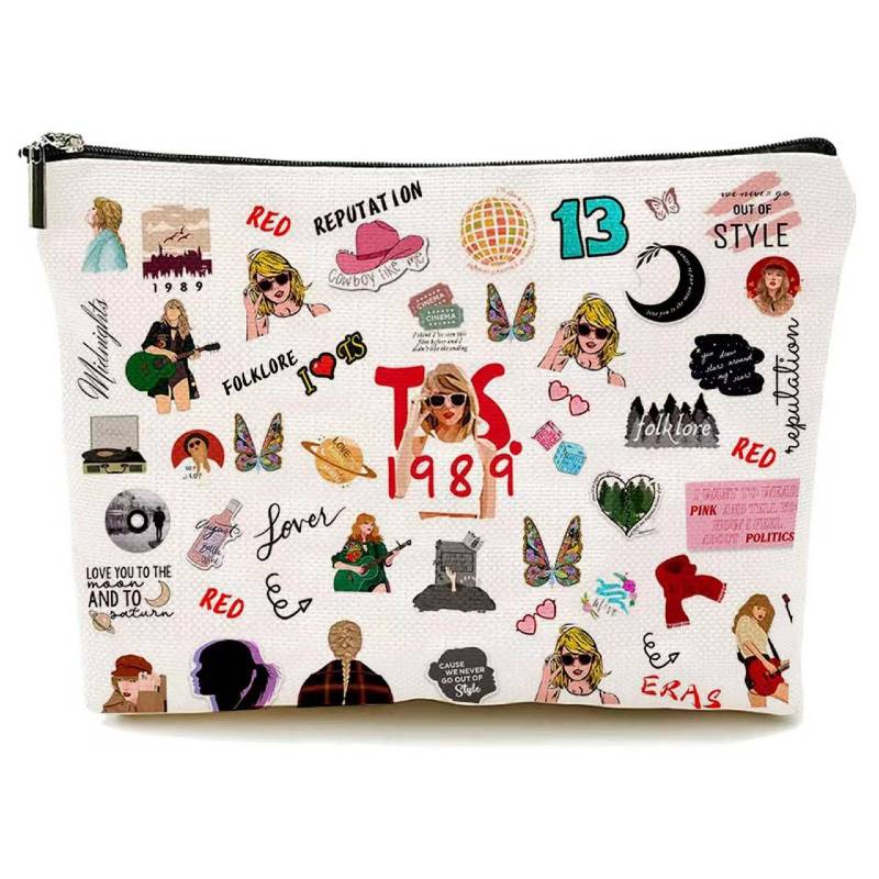 custom canvas pouch for stationery and cosmetic storage