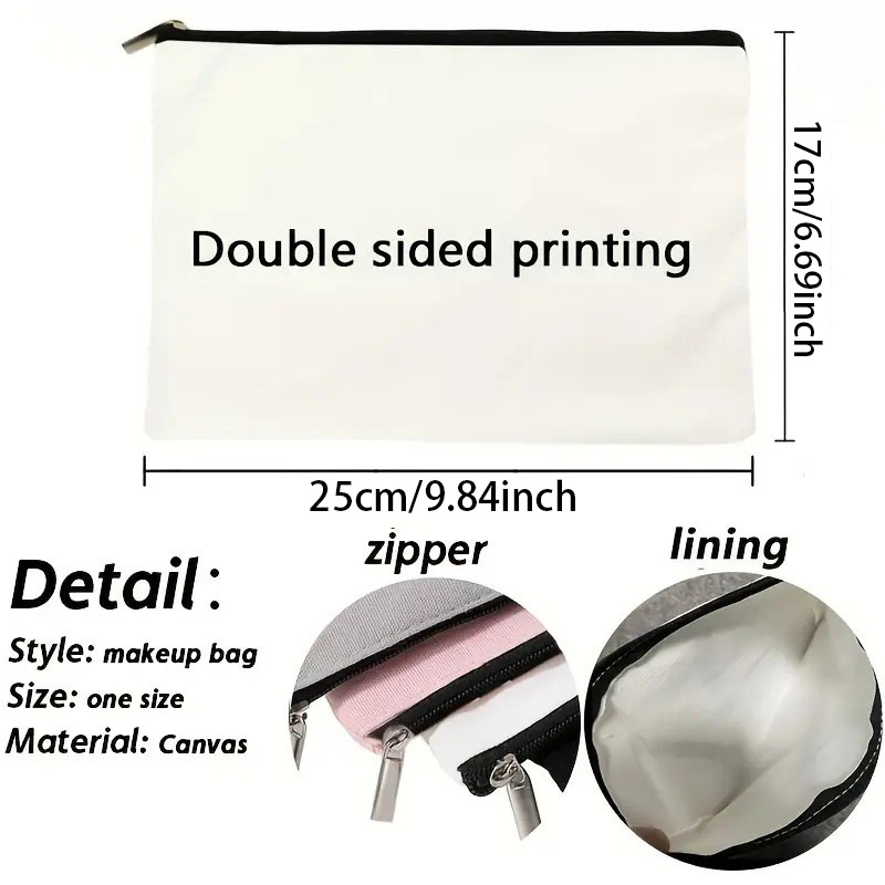 custom canvas zipper pouch printing