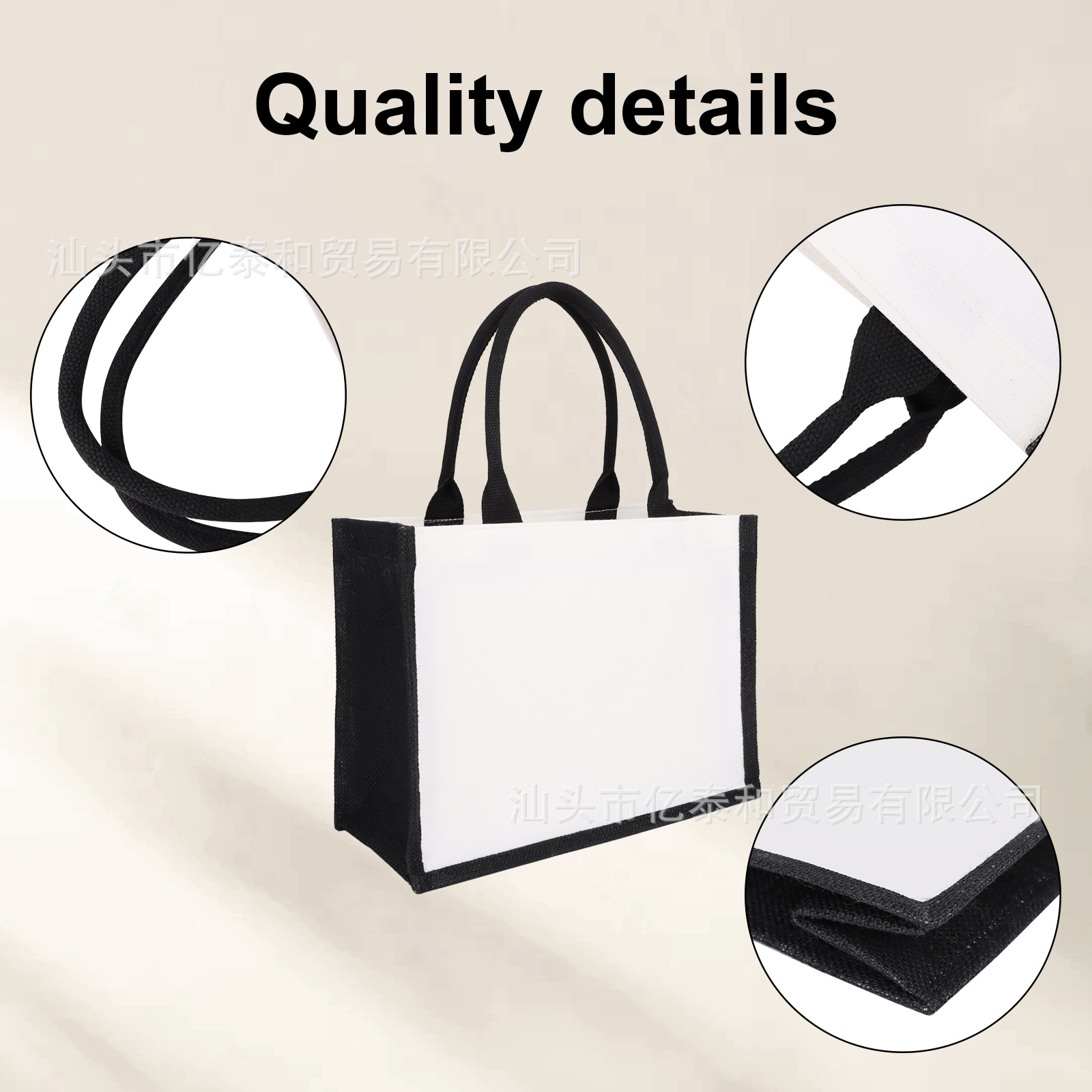 laminated canvas tote bag customize logo printing bulk