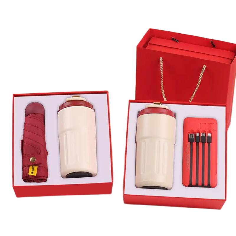 Custom Gift Set Supplier Custom Gift Set with Umbrella Bottle and Power Bank