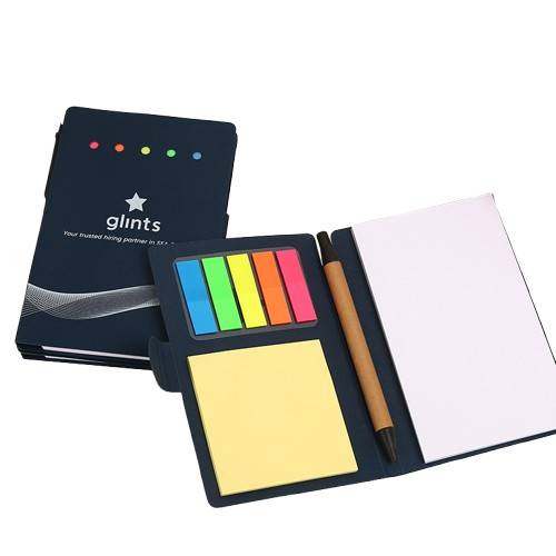 Personalized eco-friendly notebook with pen for branding and corporate events