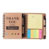 Eco-friendly branded notebook with attached pen for corporate giveaways