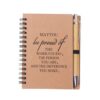 Branded eco notebook and pen set for sustainable corporate gifts