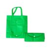 foldable non-woven bag with secure button closure