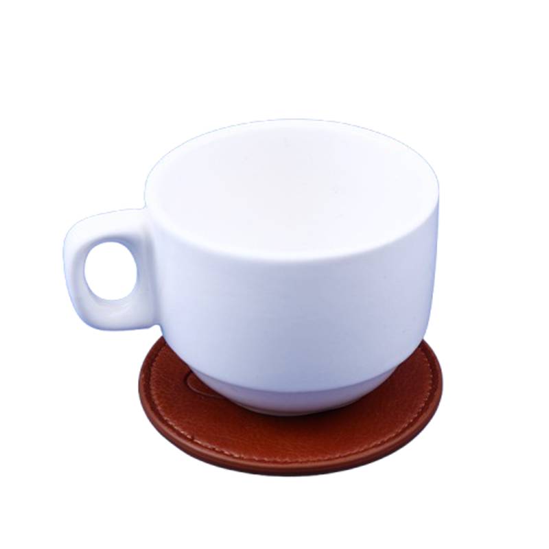 Leather coaster with custom logo for corporate gifts