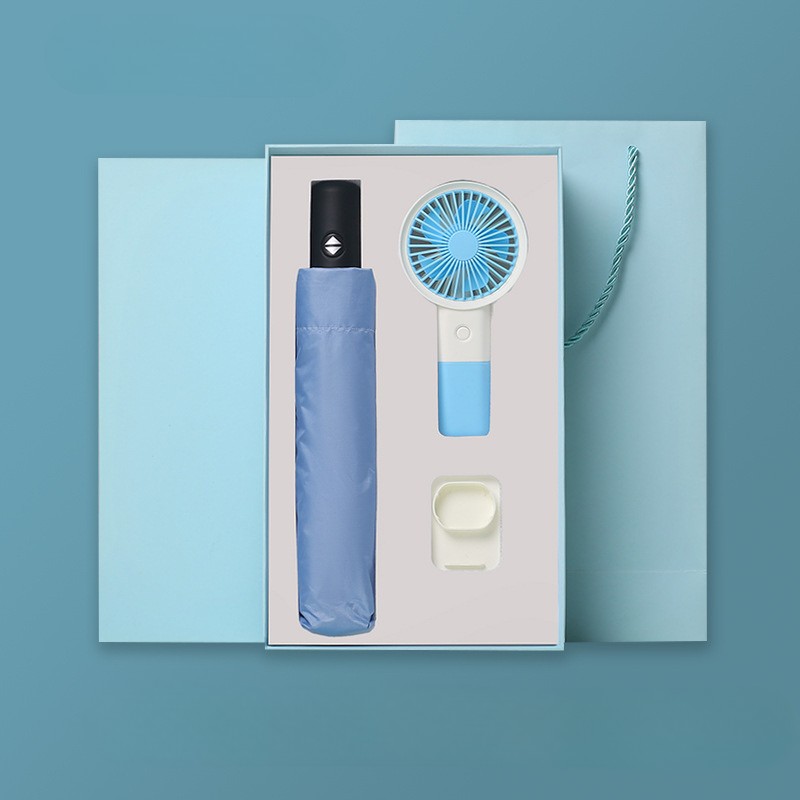 corporate gift set ideas hand fan umbrella customizable