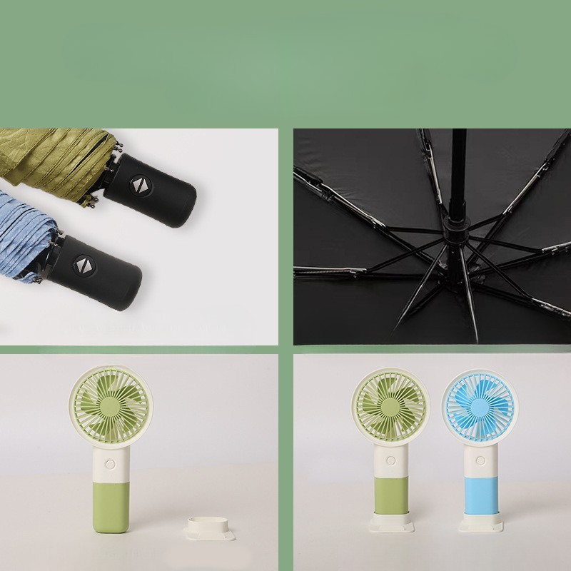 corporate gift set ideas hand fan umbrella customizable