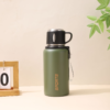 Green thermos stainless steel bottle with custom logo printing option