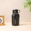 Black thermos stainless steel bottle with matte finish