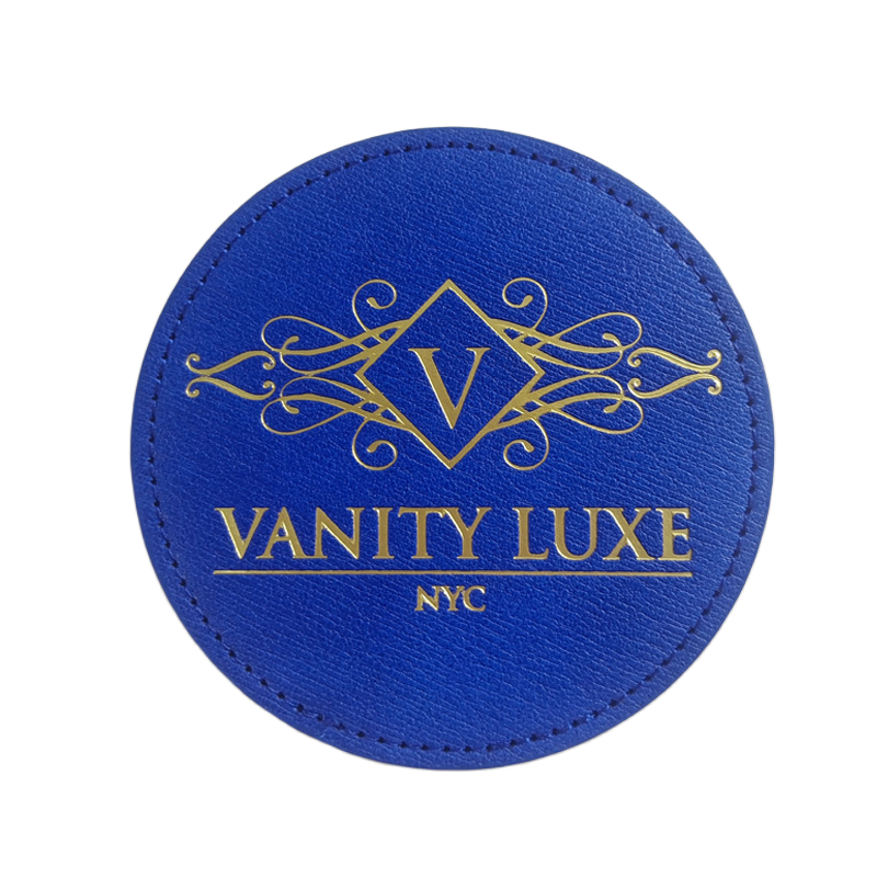 leather coaster custom logo printing