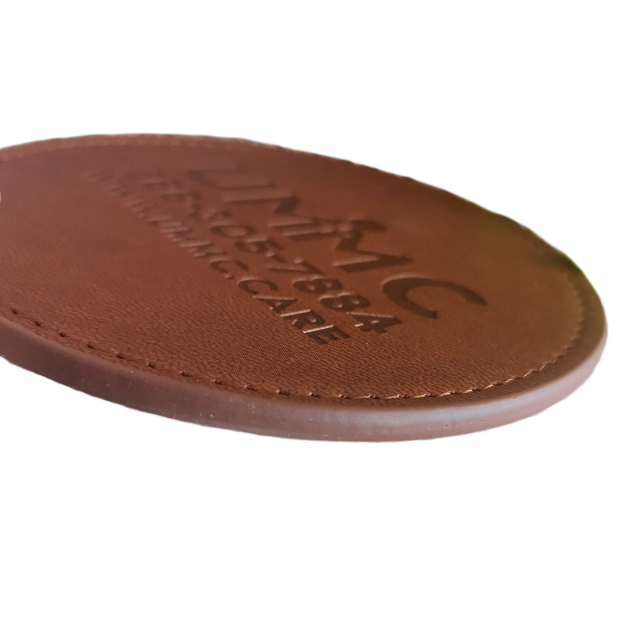 leather coaster custom logo printing