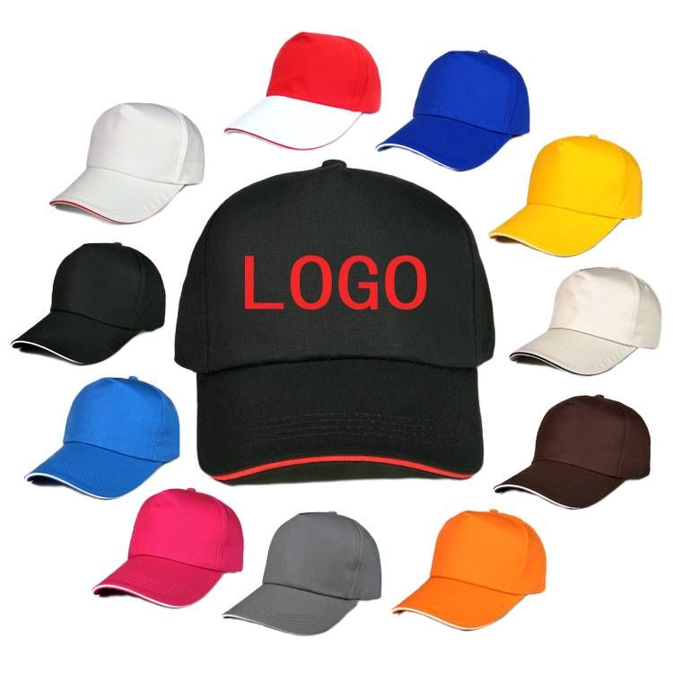 Custom embroidered caps with logo printing for corporate branding and events