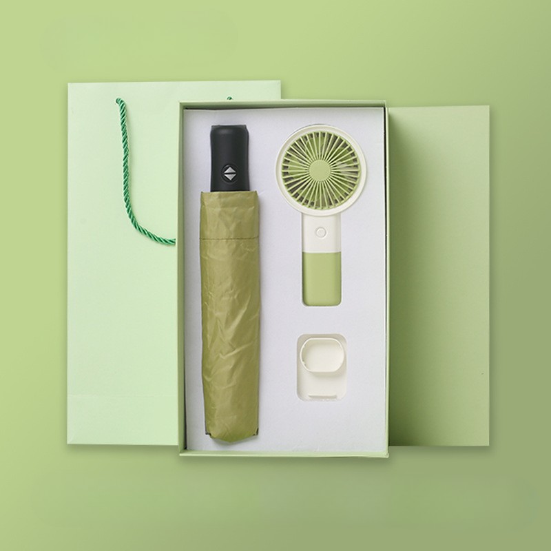 corporate gift set ideas hand fan umbrella customizable