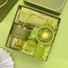 corporate gift set with consistent branding and colour theme