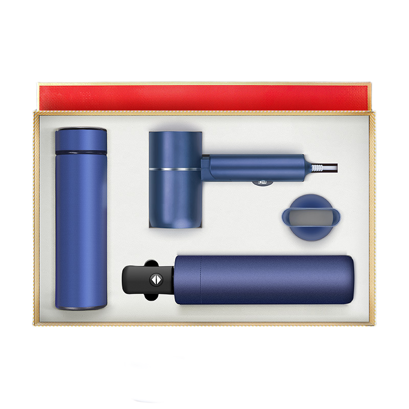 corporate gift set hair dryer umbrella thermos logo printing