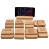 mobile phone wooden holder logo engraving bulk