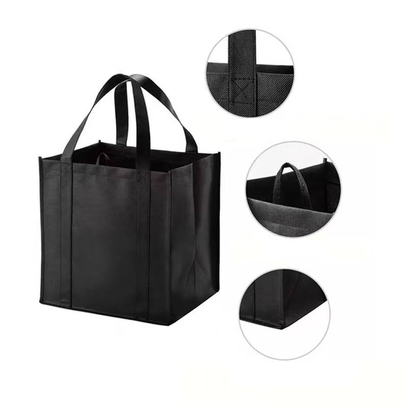Non Woven Bag Handle Details Non Woven Bag Sewn Handle and X Stitch Details