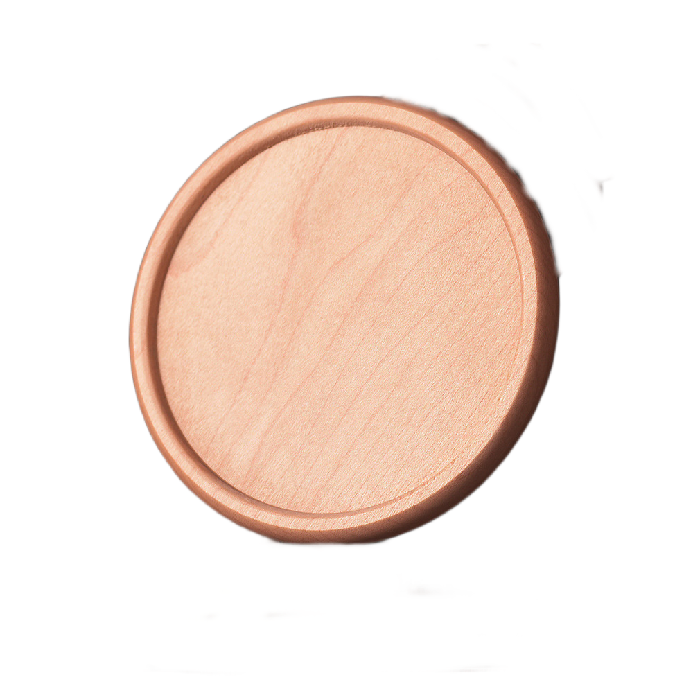 round wooden coaster custom logo engraving