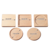 wooden coaster custom logo engraving