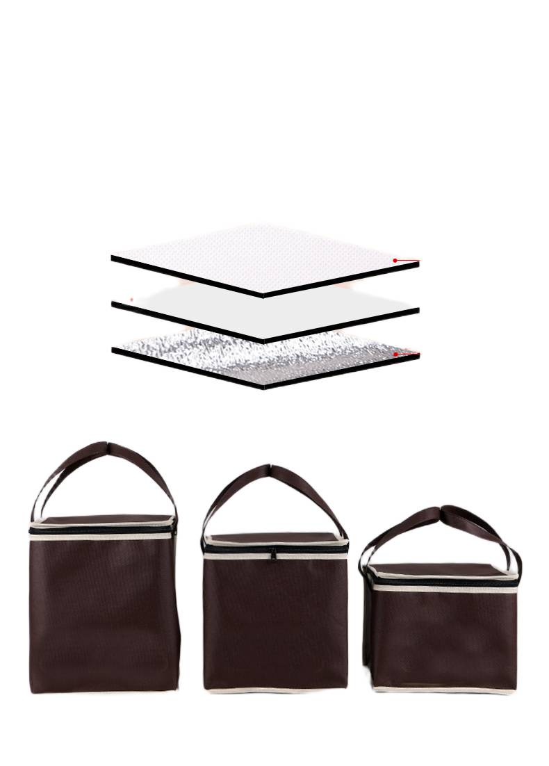 three-layer insulated cooler bag with heat-locking design