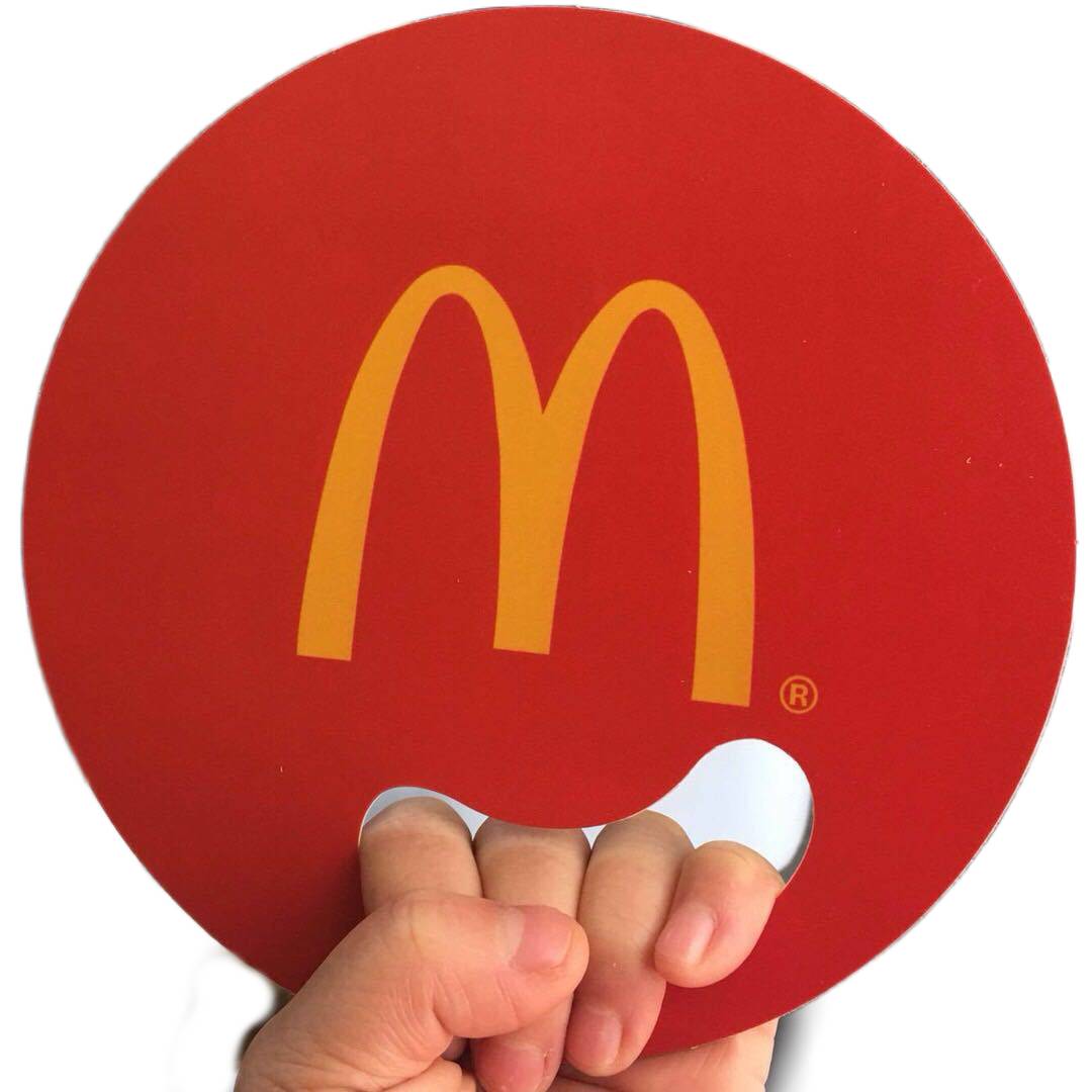 custom PP Hand Fan printing