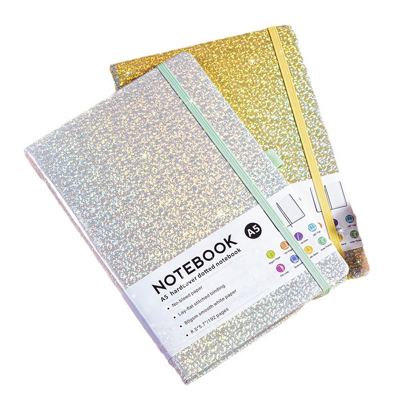 Flashy Shining Notebook Malaysia – shimmering cover with custom logo