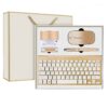 Premium curated corporate gift set Malaysia with wireless keyboard and mouse.