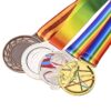 Close-up of engraved details on custom medal Malaysia