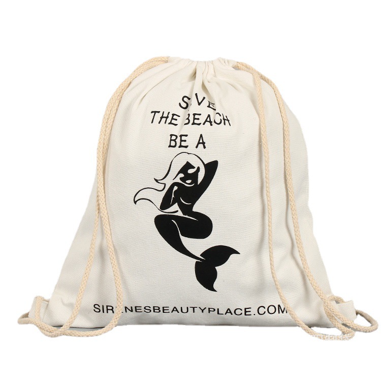 Custom Canvas Drawstring Bag Malaysia – durable cotton canvas bag with logo