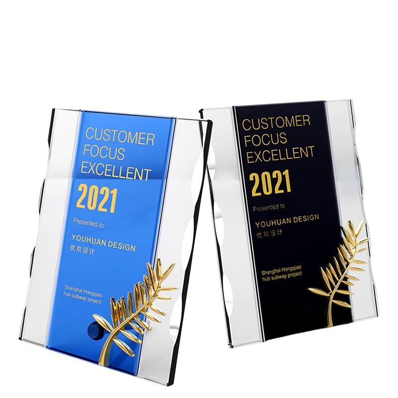 Custom Crystal Certificate Frame – elegant crystal award frame for corporate recognition