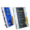 Custom Crystal Certificate Frame – personalized crystal frame with engraved logo