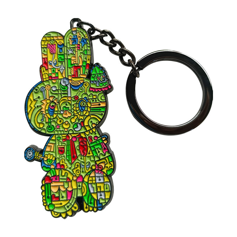 Custom-shaped metal keychain for corporate branding Malaysia