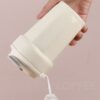 Minimalist octagonal coffee cup with ergonomic grip
