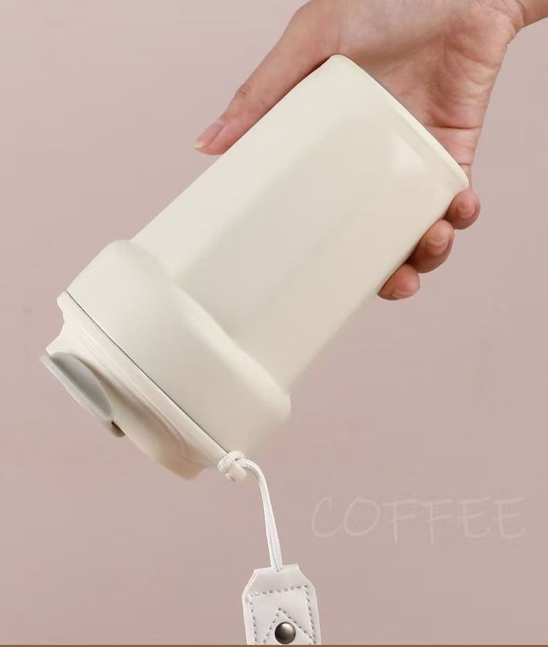 Minimalist octagonal coffee cup with ergonomic grip