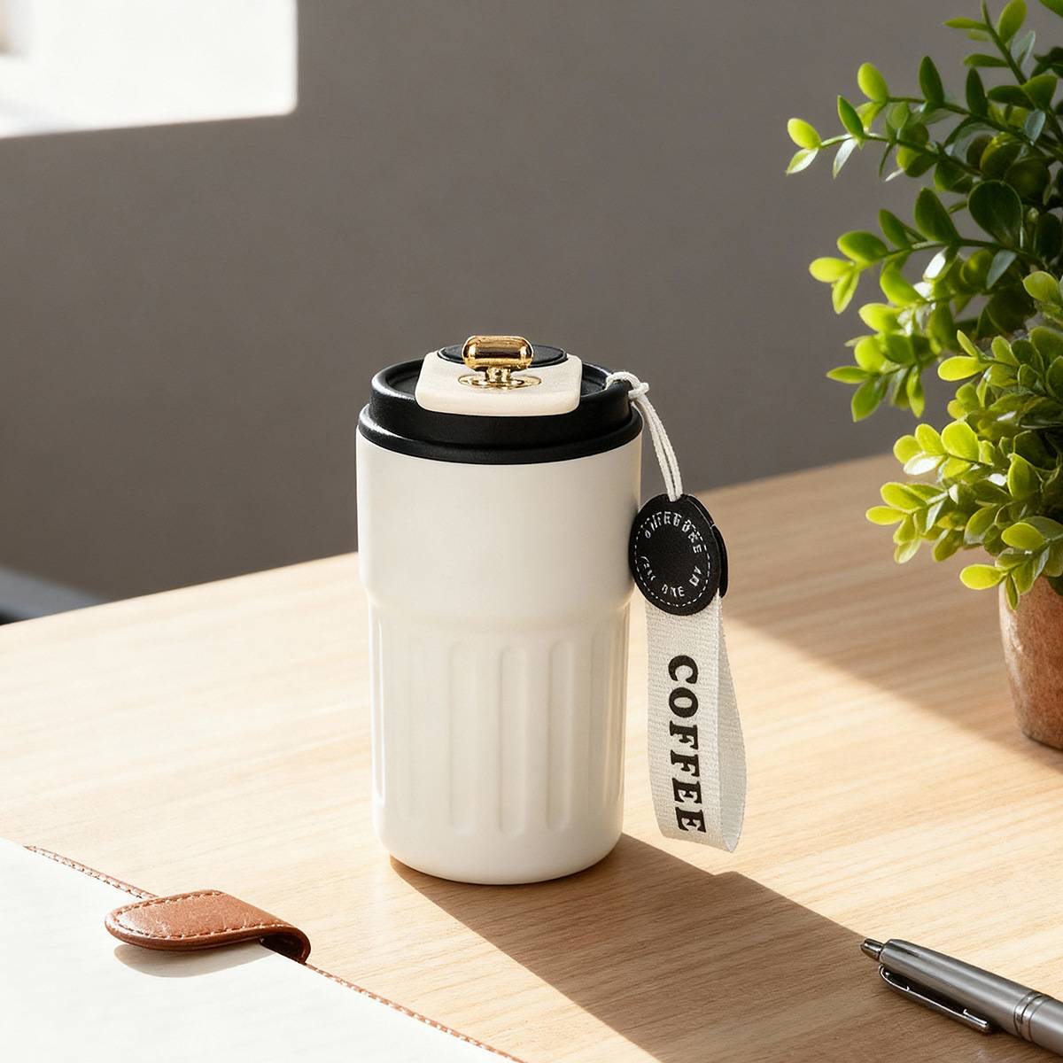 Premium smart thermos cup with stainless steel body