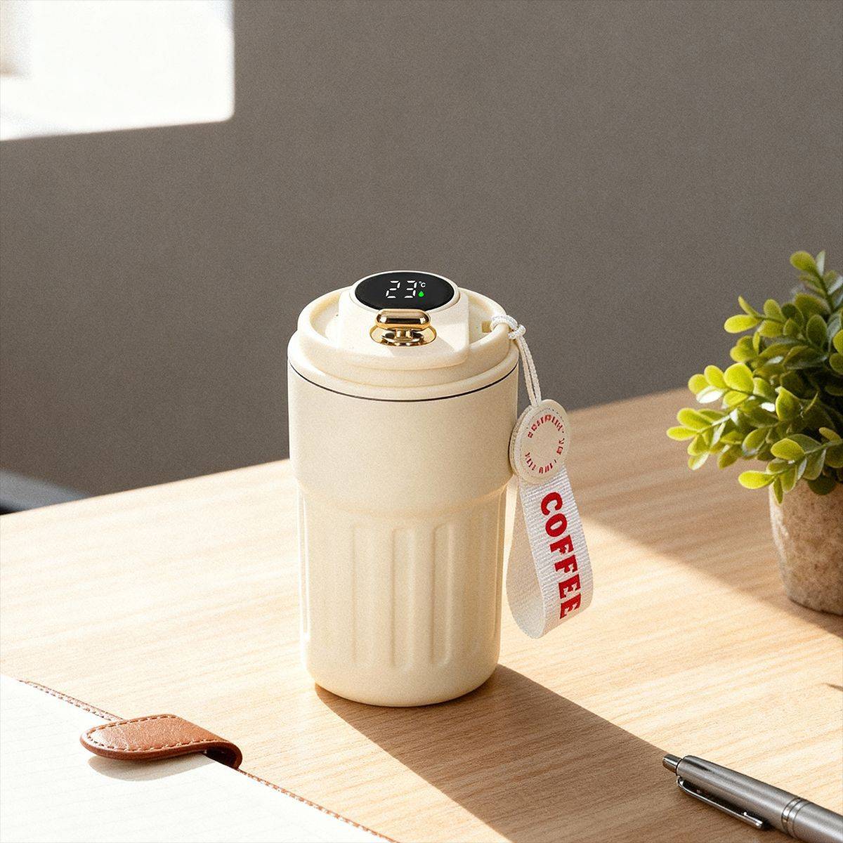 Custom printed smart thermos cup for brand visibility