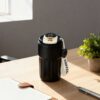 Smart thermos cup with PP lid for comfortable drinking