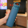 Blue stainless steel thermos water bottle 500ml