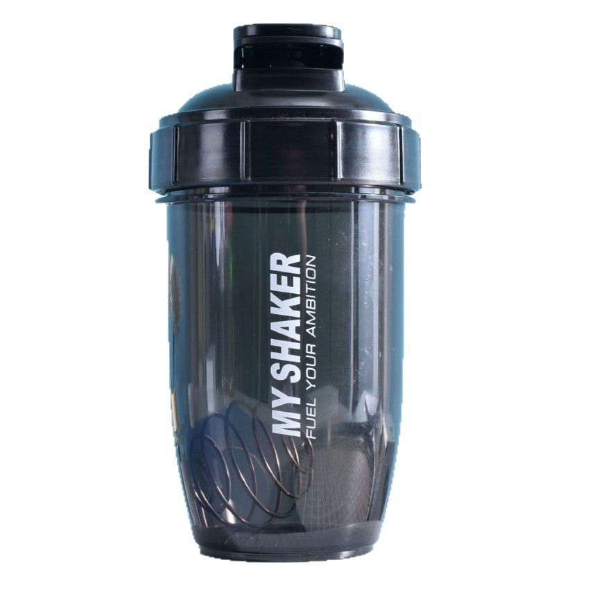 Customisable shaker bottle with leak-proof lid and mixing ball