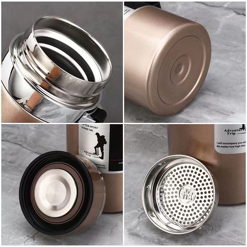 Customisable stainless steel thermos flask for events and travel