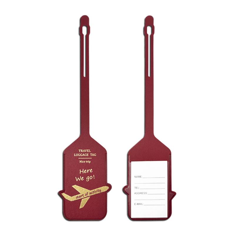 PU leather luggage tag with elegant design