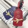 PU leather luggage tag for student trips and incentive travel