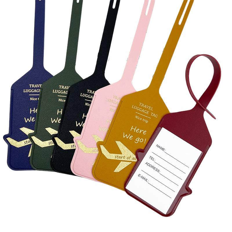 PU leather luggage tag for group travel