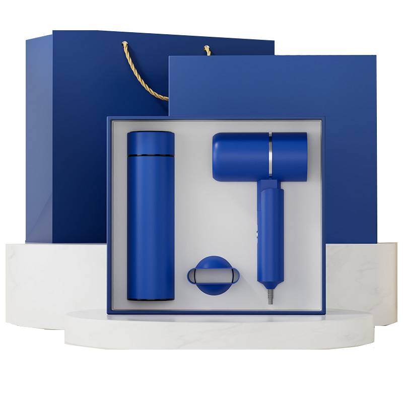 Thermos bottle with temperature display in corporate gift set