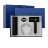 Elegant corporate gift set with thermos, neck massager, and hair dryer