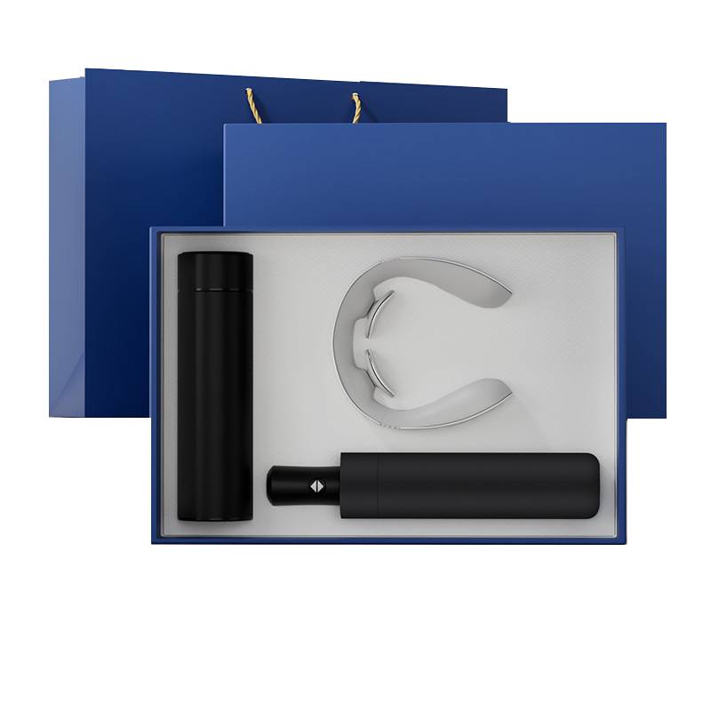Elegant corporate gift set Malaysia with wellness, hydration, and umbrella items