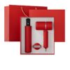 Custom branded umbrella and hair dryer corporate gift set