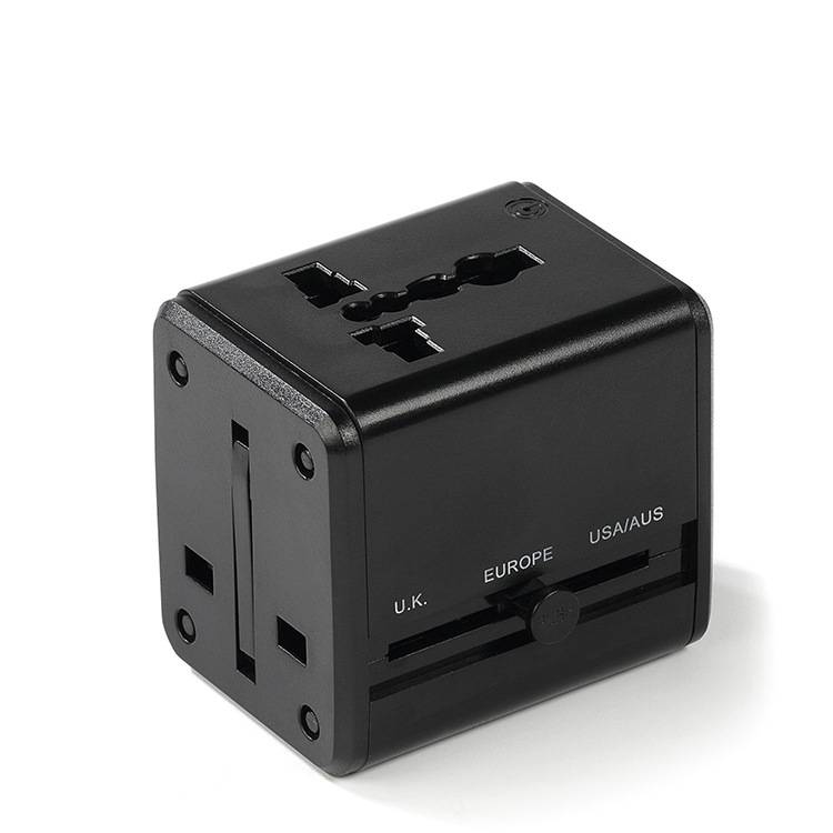 Travel adapter with dual USB ports
