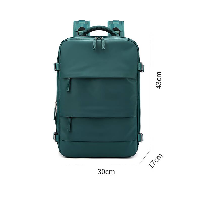 Curved shoulder straps and reinforced handles backpack